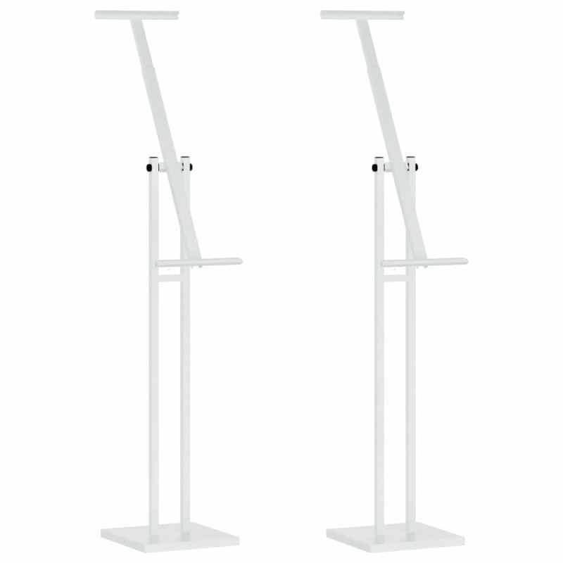 vidaXL Εκθεσιακές Οθόνες 2 τμχ. Λευκός 26,5 x 26,5 x 150 εκ. Ατσάλι