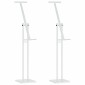 vidaXL Εκθεσιακές Οθόνες 2 τμχ. Λευκός 26,5 x 26,5 x 150 εκ. Ατσάλι