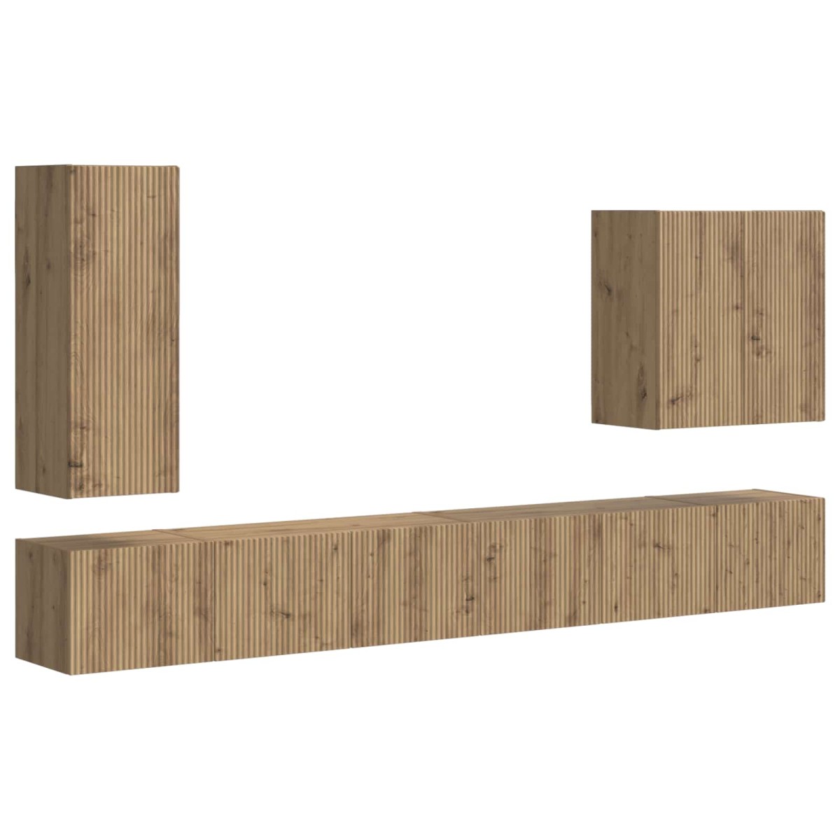 vidaXL Σετ τοίχου για τηλεόραση 6 τμχ. Artisan Oak