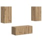 vidaXL Σετ επίπλου τηλεόρασης 2 τμχ. Artisan Oak Επεξεργασμένο Ξύλο