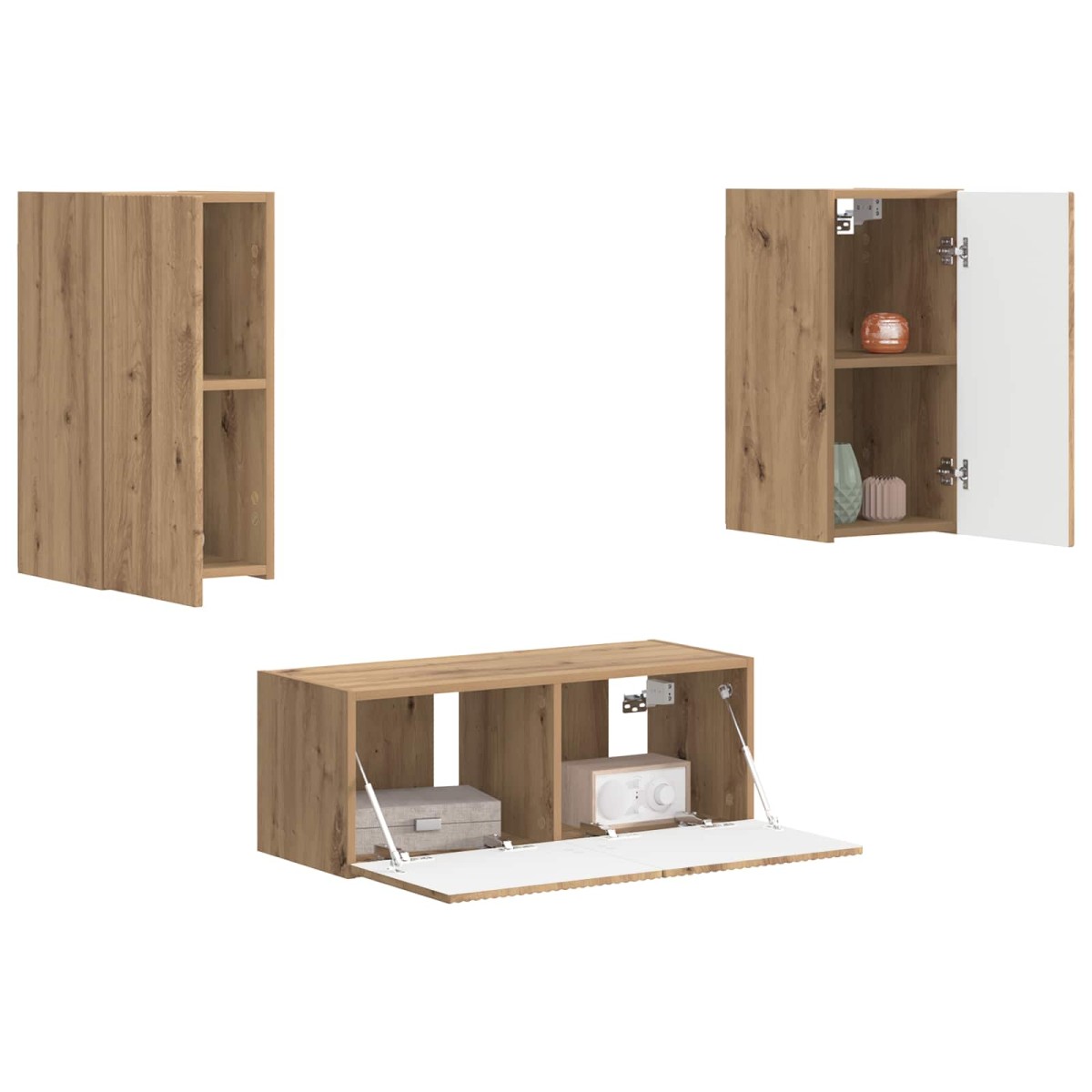 vidaXL Σετ επίπλου τηλεόρασης 2 τμχ. Artisan Oak Επεξεργασμένο Ξύλο