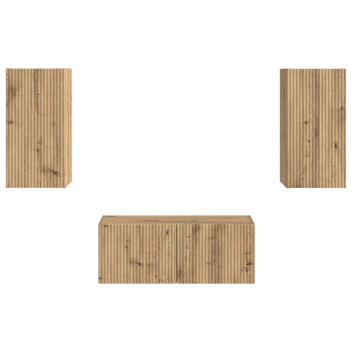 vidaXL Σετ επίπλου τηλεόρασης 2 τμχ. Artisan Oak Επεξεργασμένο Ξύλο
