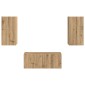 vidaXL Σετ επίπλου τηλεόρασης 2 τμχ. Artisan Oak Επεξεργασμένο Ξύλο