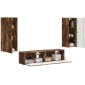 vidaXL Σετ επίπλου τηλεόρασης 2 τμχ. Καπνιστό Δρύς Επεξεργασμένο Ξύλο