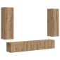vidaXL Σετ επίπλου τηλεόρασης 3 τμχ. Artisan Oak Επεξεργασμένο Ξύλο