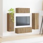 vidaXL Σετ επίπλου τηλεόρασης 3 τμχ. Artisan Oak Επεξεργασμένο Ξύλο