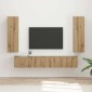 vidaXL Σετ επίπλου τηλεόρασης 3 τμχ. Artisan Oak Επεξεργασμένο Ξύλο