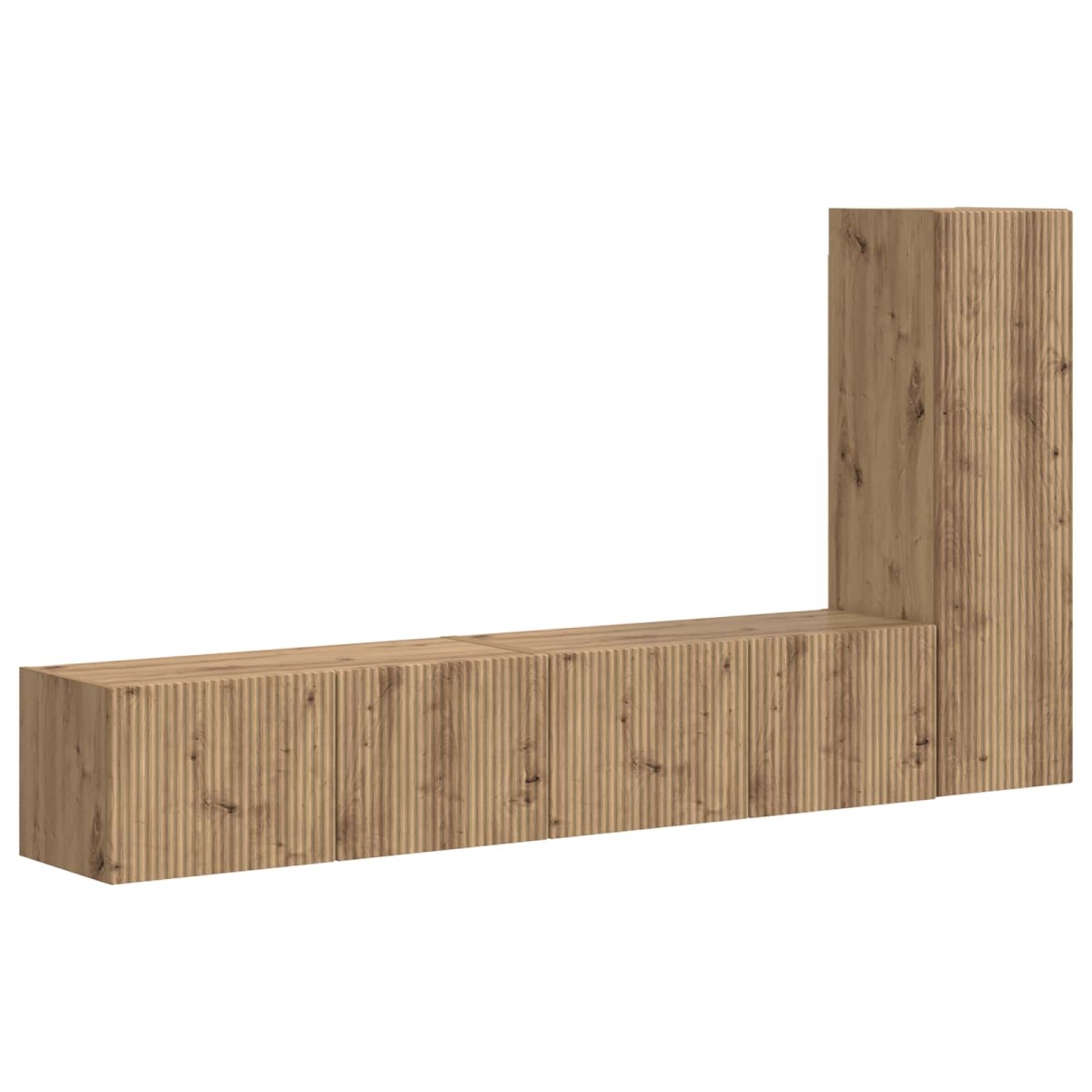 vidaXL Σετ επίπλου τηλεόρασης 3 τμχ. Artisan Oak Επεξεργασμένο Ξύλο
