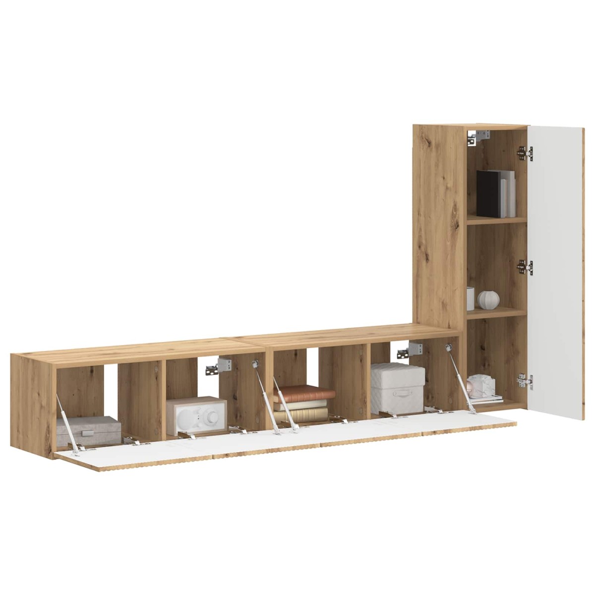 vidaXL Σετ επίπλου τηλεόρασης 3 τμχ. Artisan Oak Επεξεργασμένο Ξύλο