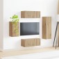 vidaXL Σετ επίπλου τηλεόρασης 4 τμχ. Artisan Oak Επεξεργασμένο Ξύλο