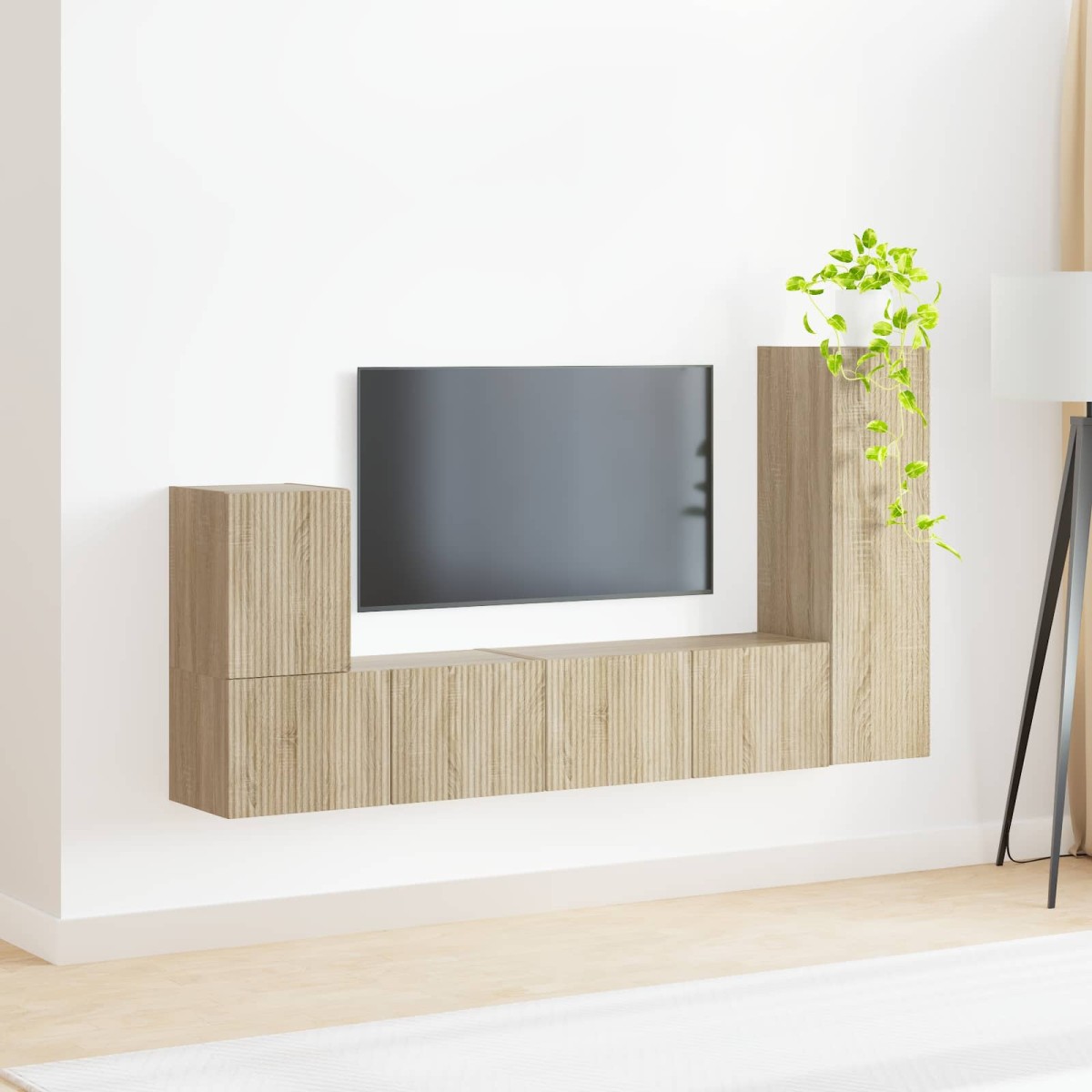 vidaXL Σετ επίπλου τηλεόρασης 3 τμχ. Δρύς Sonoma Επεξεργασμένο Ξύλο