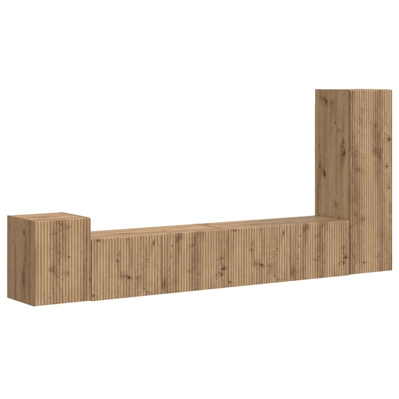 vidaXL Σετ επίπλου τηλεόρασης 3 τμχ. Artisan Oak Επεξεργασμένο Ξύλο