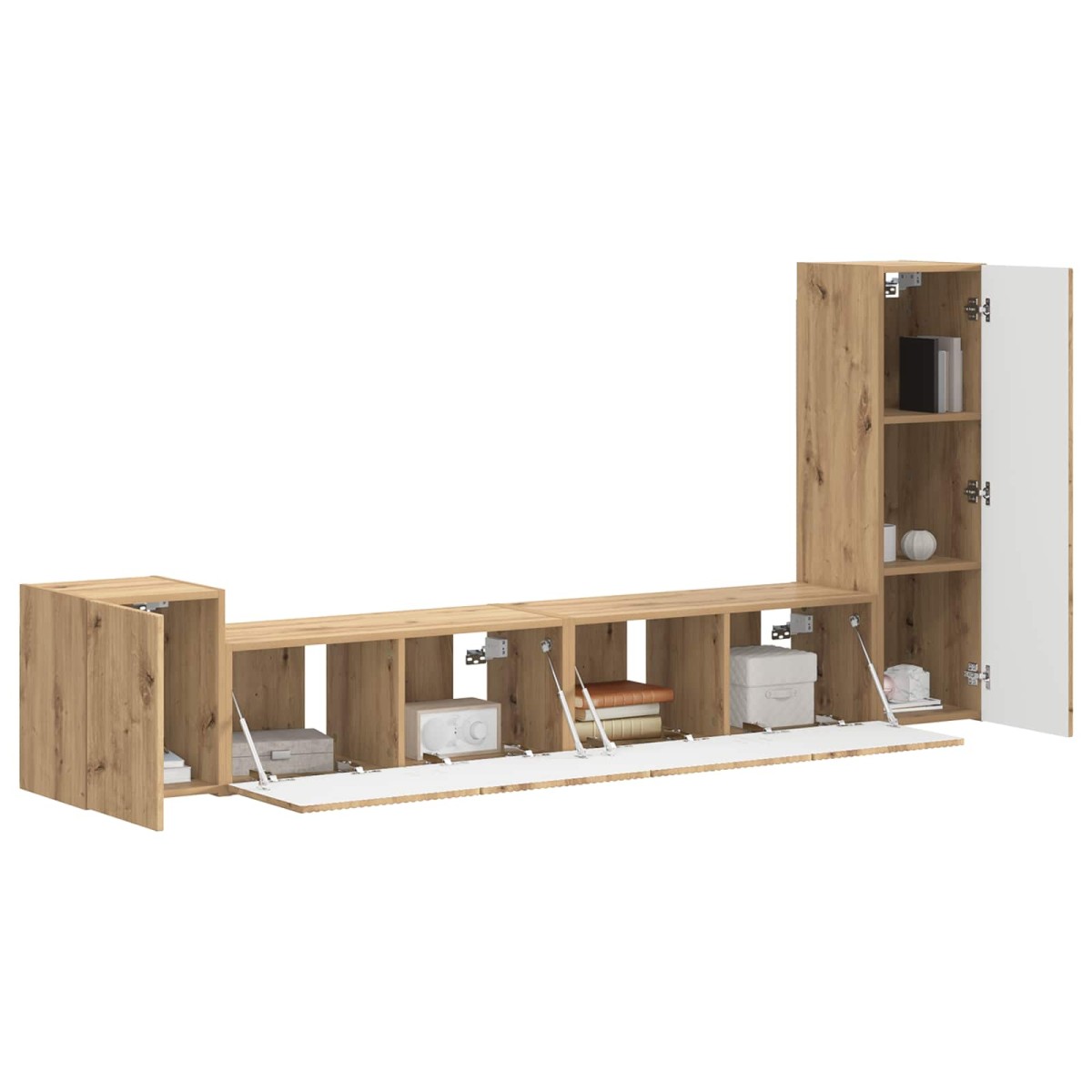vidaXL Σετ επίπλου τηλεόρασης 3 τμχ. Artisan Oak Επεξεργασμένο Ξύλο