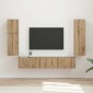 vidaXL Σετ επίπλου τηλεόρασης 4 τμχ. Artisan Oak Επεξεργασμένο Ξύλο