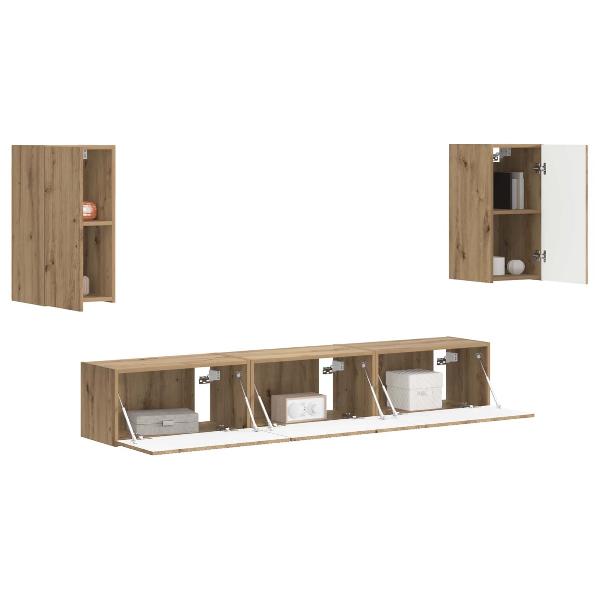 vidaXL Σετ επίπλου τηλεόρασης 5 τμχ. Artisan Oak Επεξεργασμένο Ξύλο