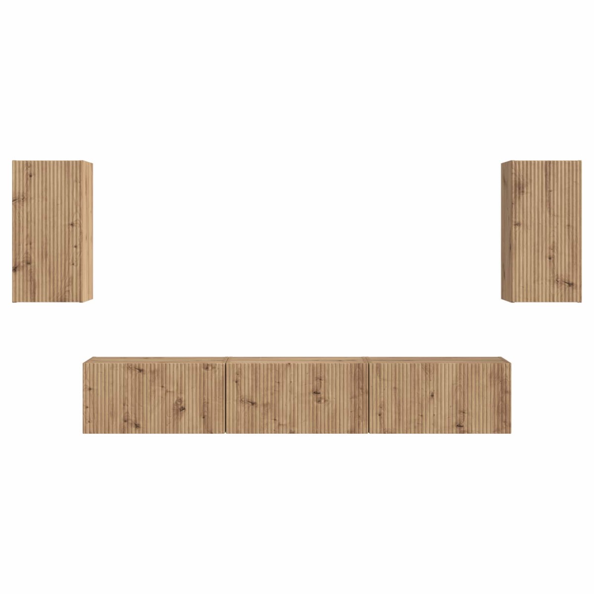 vidaXL Σετ επίπλου τηλεόρασης 5 τμχ. Artisan Oak Επεξεργασμένο Ξύλο