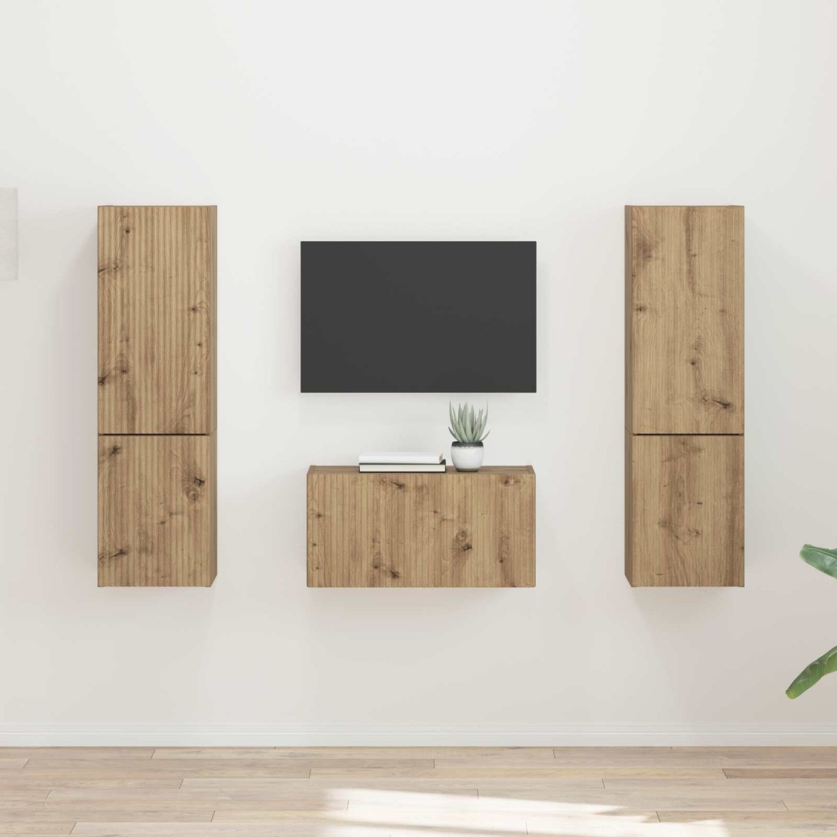 vidaXL Σετ επίπλου τηλεόρασης 5 τμχ. Artisan Oak Επεξεργασμένο Ξύλο