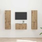 vidaXL Σετ επίπλου τηλεόρασης 5 τμχ. Artisan Oak Επεξεργασμένο Ξύλο