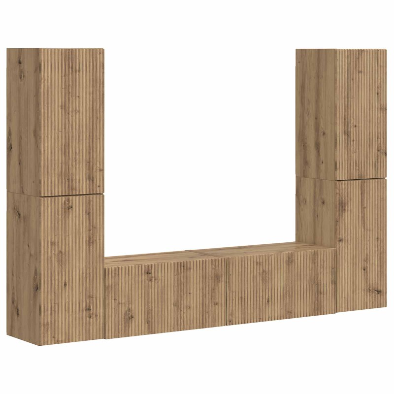 vidaXL Σετ επίπλου τηλεόρασης 6 τμχ. Artisan Oak Επεξεργασμένο Ξύλο