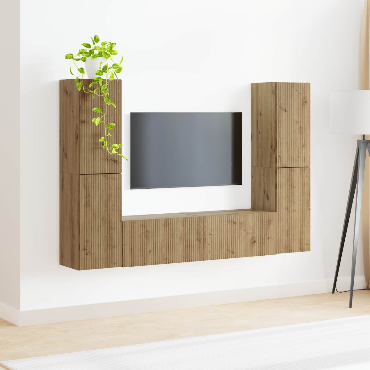 vidaXL Σετ επίπλου τηλεόρασης 6 τμχ. Artisan Oak Επεξεργασμένο Ξύλο