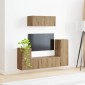 vidaXL Σετ επίπλου τηλεόρασης 4 τμχ. Artisan Oak Επεξεργασμένο Ξύλο