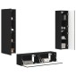vidaXL Σετ επίπλου τηλεόρασης 6 τμχ. Μαύρο Επεξεργασμένο Ξύλο