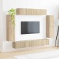vidaXL Ντουλάπι TV 8 τμχ. Δρύς Sonoma