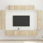 vidaXL Ντουλάπι TV 8 τμχ. Δρύς Sonoma
