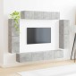 vidaXL Ντουλάπι TV 8 τμχ. Σκυρόδεμα Γκρι