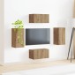 vidaXL Σετ επίπλου τηλεόρασης 4 τμχ. Artisan Oak Επεξεργασμένο Ξύλο