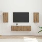 vidaXL Σετ επίπλου τηλεόρασης 4 τμχ. Artisan Oak Επεξεργασμένο Ξύλο