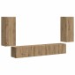 vidaXL Σετ επίπλου τηλεόρασης 4 τμχ. Artisan Oak Επεξεργασμένο Ξύλο
