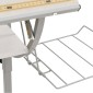 vidaXL Γραφείο Χειροτ. Λευκό/Γκρι 110x53x(58-87) εκ. Επ. Ξύλο&Ατσάλι