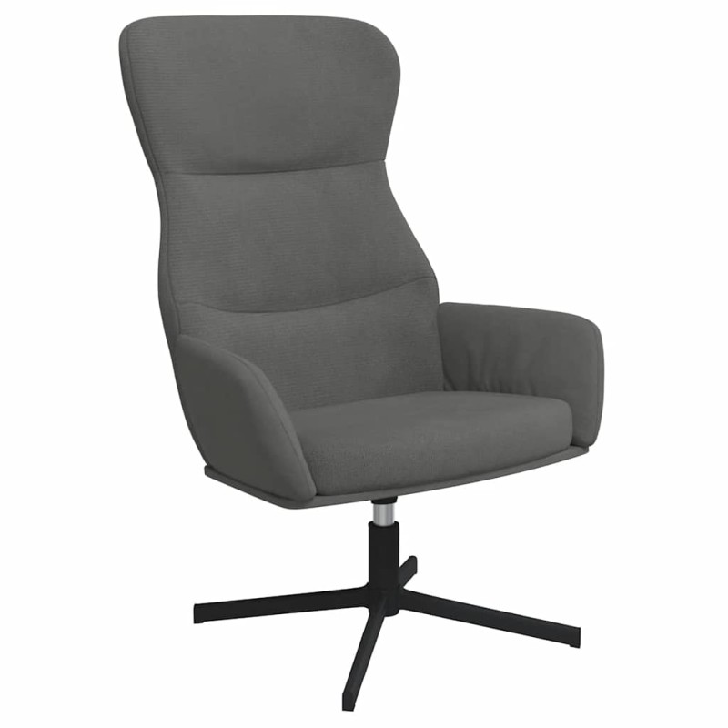 vidaXL Πολυθρόνα Relax Σκούρο Γκρι Βελούδινη