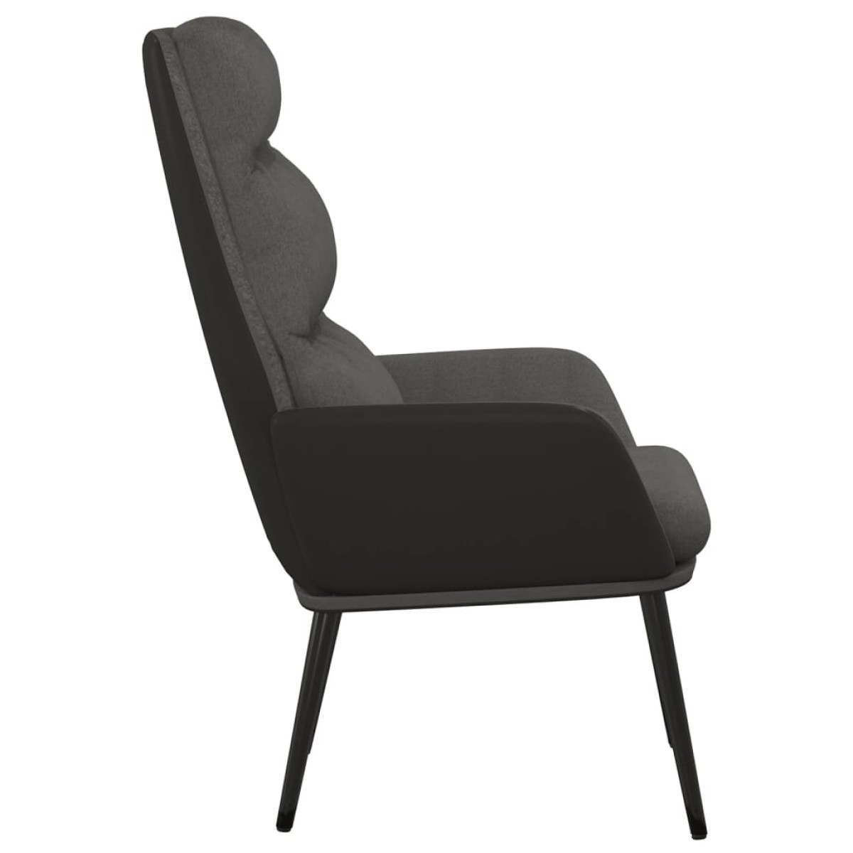vidaXL Πολυθρόνα Relax Σκούρο Γκρι Υφασμάτινη