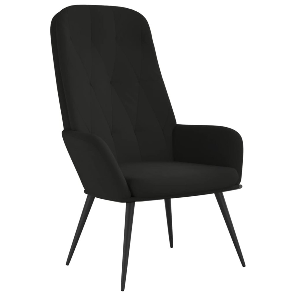 vidaXL Πολυθρόνα Relax Μαύρη Βελούδινη