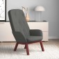 vidaXL Πολυθρόνα Relax Σκούρο Γκρι Βελούδινη