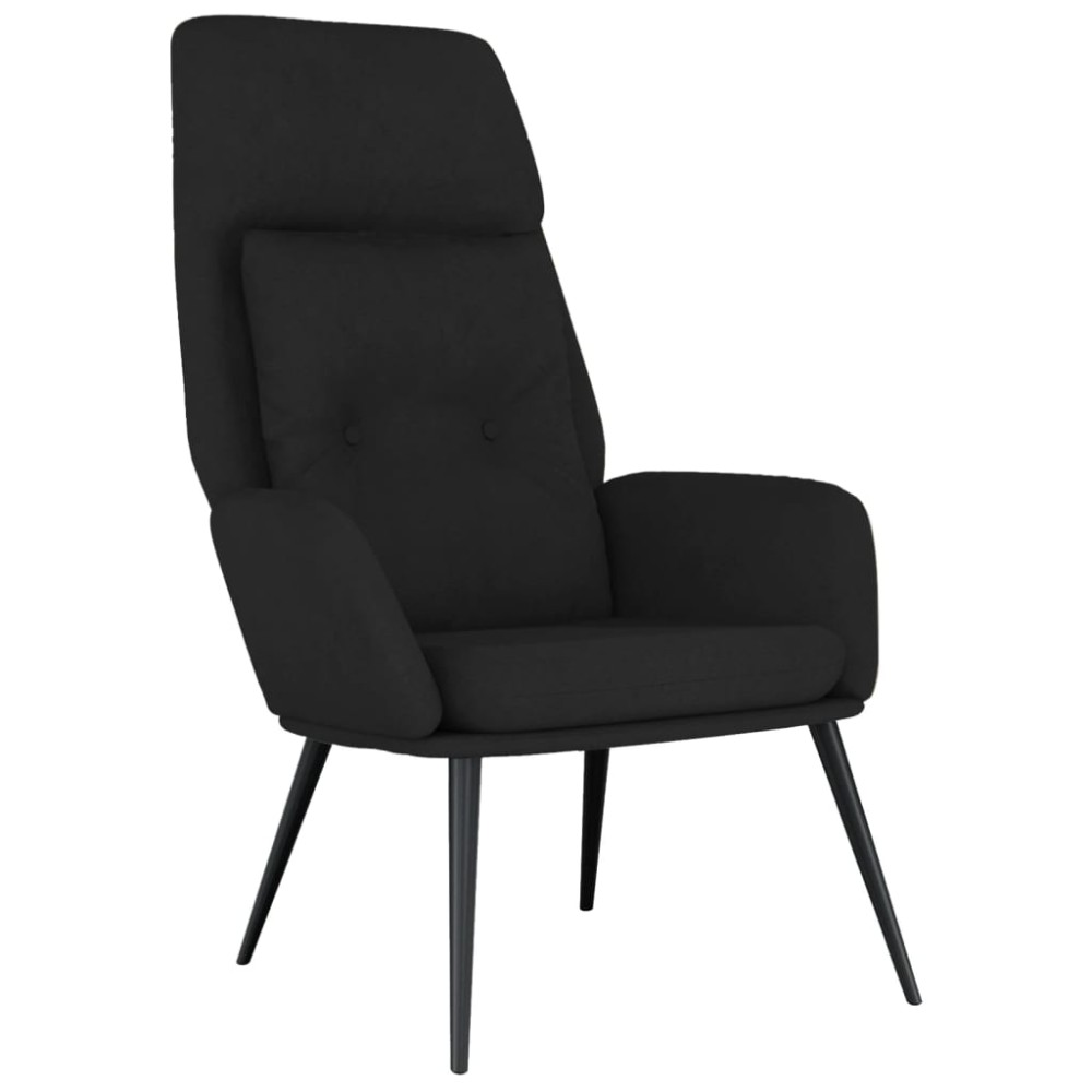 vidaXL Πολυθρόνα Relax Μαύρη από Συνθετικό Καστόρι