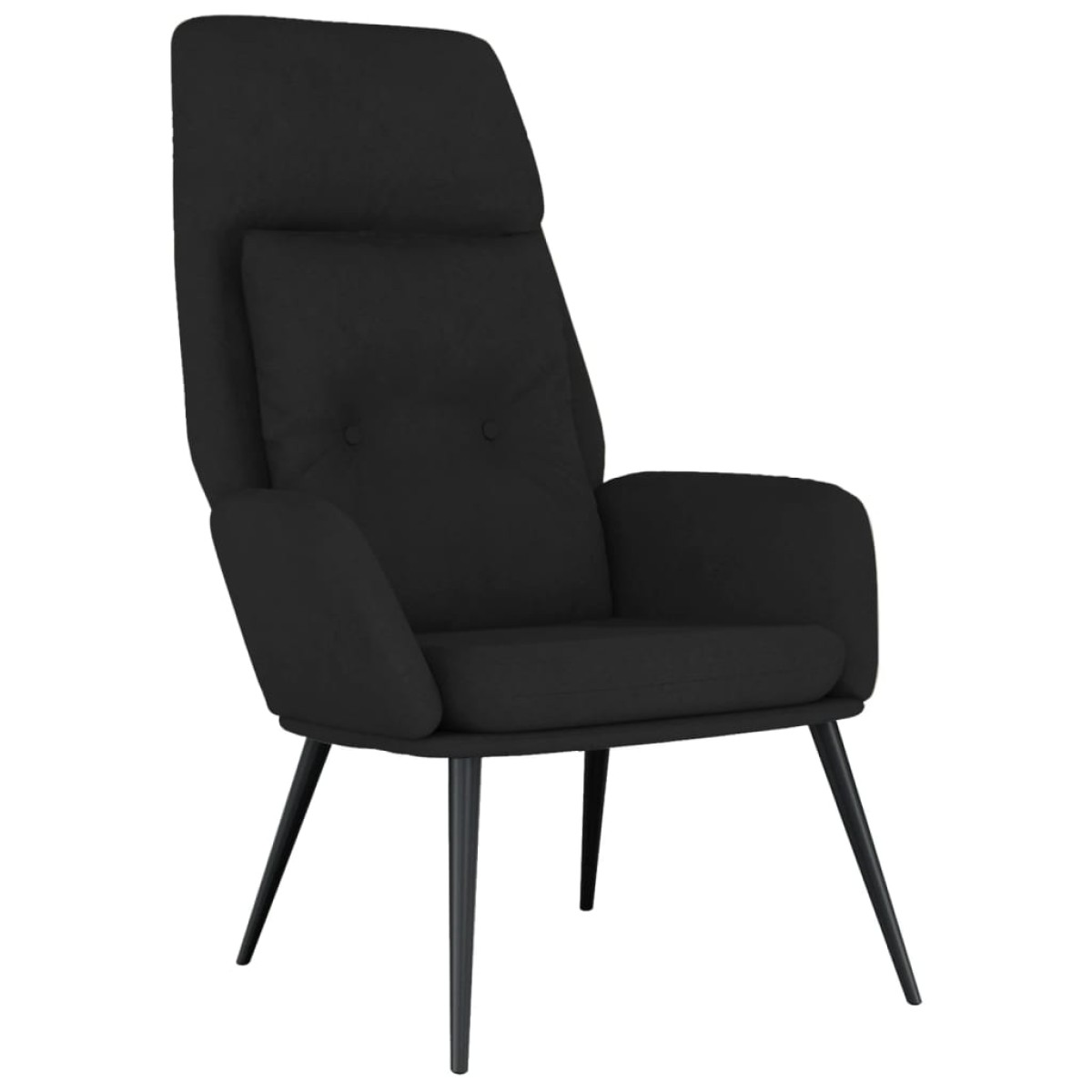 vidaXL Πολυθρόνα Relax Μαύρη από Συνθετικό Καστόρι