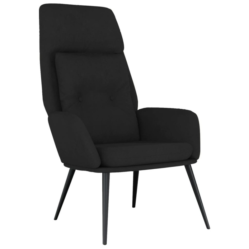 vidaXL Πολυθρόνα Relax Μαύρη από Συνθετικό Καστόρι