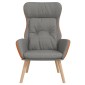vidaXL Πολυθρόνα Relax Ανοιχτό Γκρι από Ύφασμα και PVC