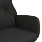 vidaXL Πολυθρόνα Relax Μαύρη από Ύφασμα και PVC