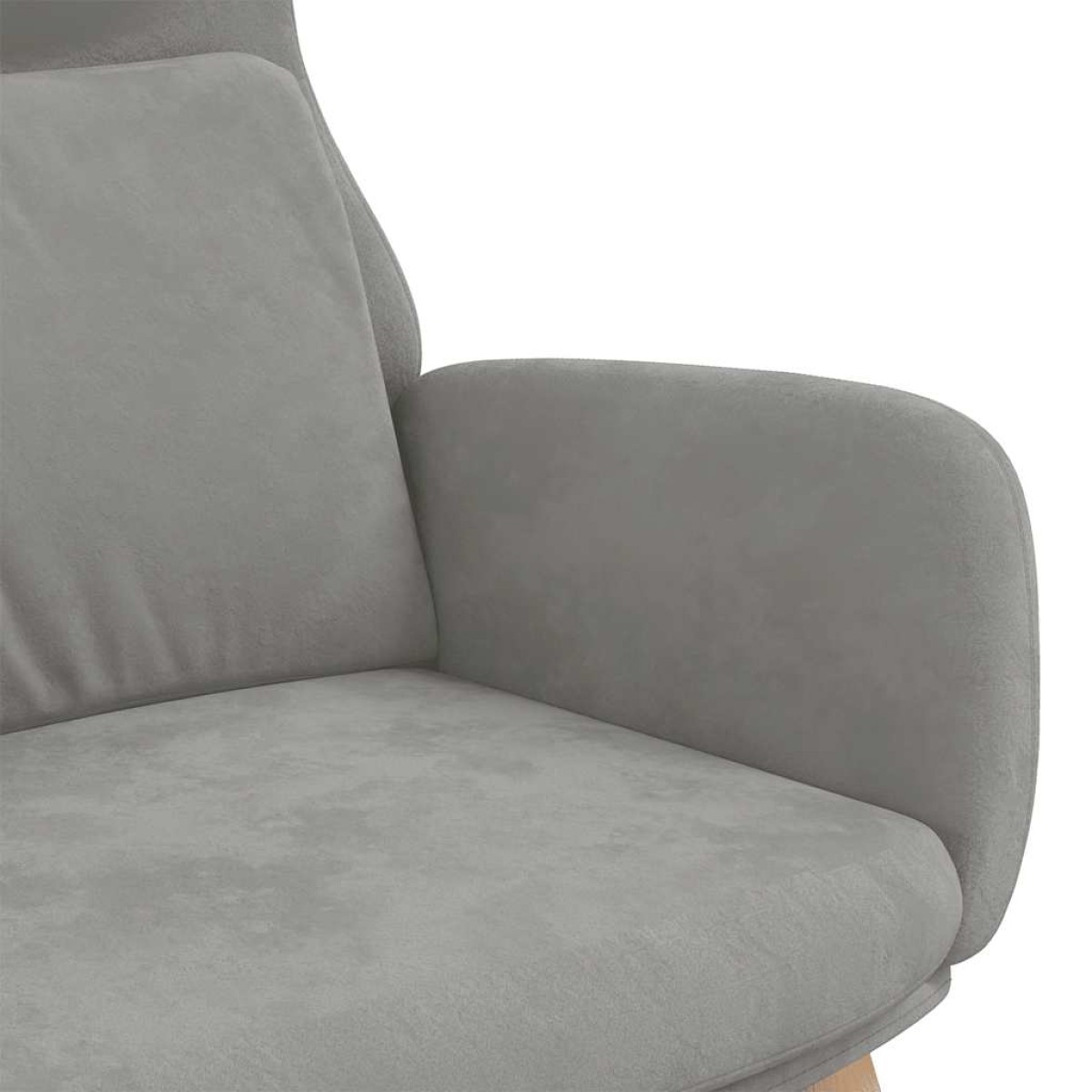 vidaXL Πολυθρόνα Relax Ανοιχτό Γκρι Βελούδινη