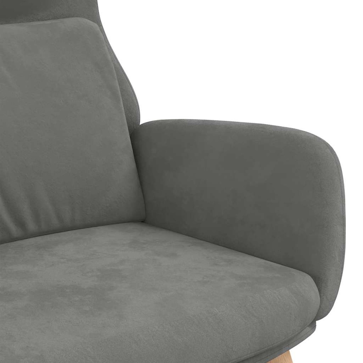 vidaXL Πολυθρόνα Relax Σκούρο Γκρι Βελούδινη