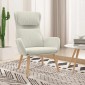 vidaXL Πολυθρόνα Relax Λευκό Κρεμ Βελούδινη