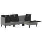 vidaXL Σετ Επίπλων Σαλονιού 4 τμχ. Σκούρο γκρι Ύφασμα
