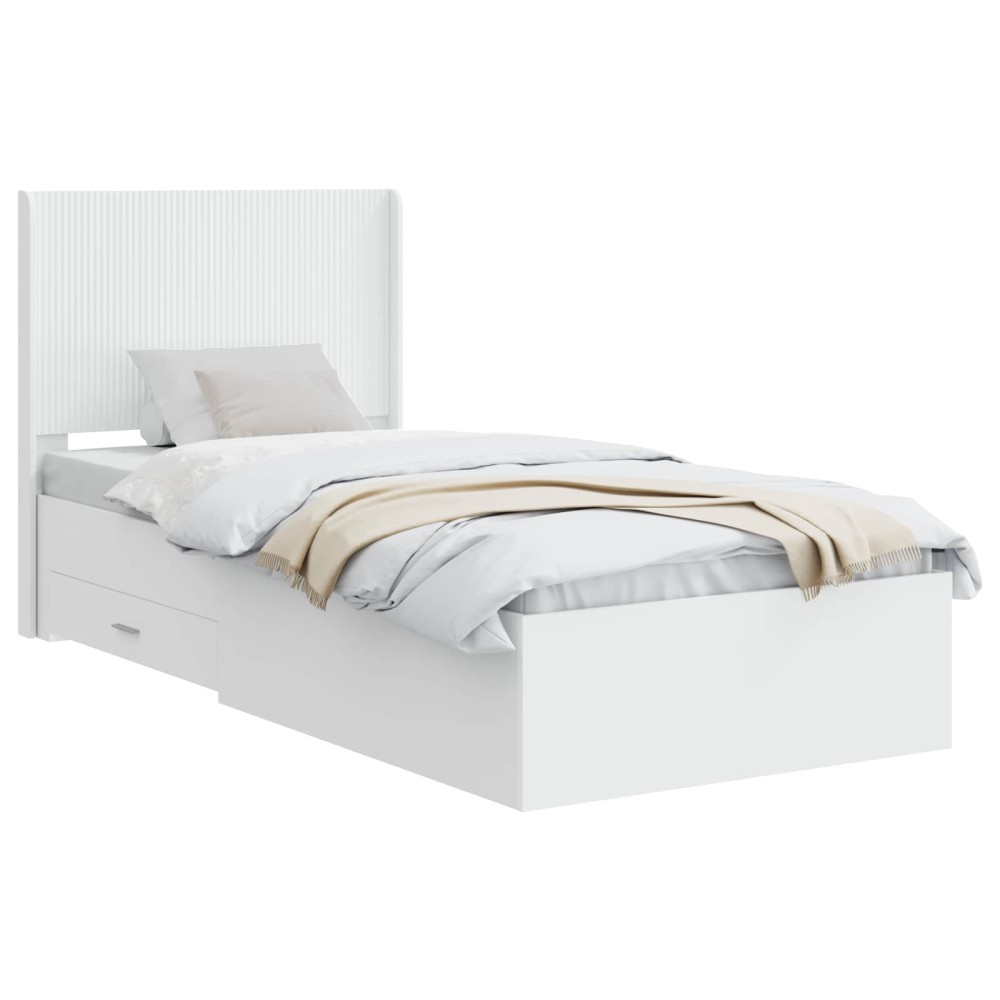 vidaXL Καλάθι με αποθήκη και κεφαλάρι Λευκό 90 x 190 cm