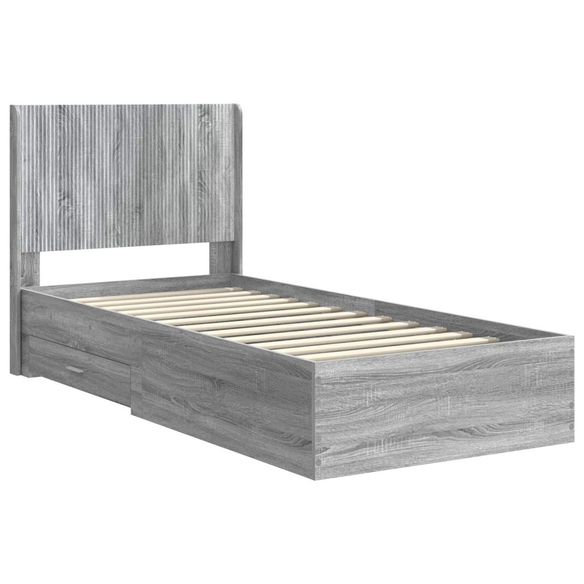 vidaXL Καλάθι με αποθήκη και κεφαλάρι Γκρι Sonoma 75 x 190 cm