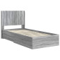 vidaXL Καλάθι με αποθήκη και κεφαλάρι Γκρι Sonoma 75 x 190 cm