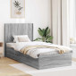 vidaXL Καλάθι με αποθήκη και κεφαλάρι Γκρι Sonoma 75 x 190 cm